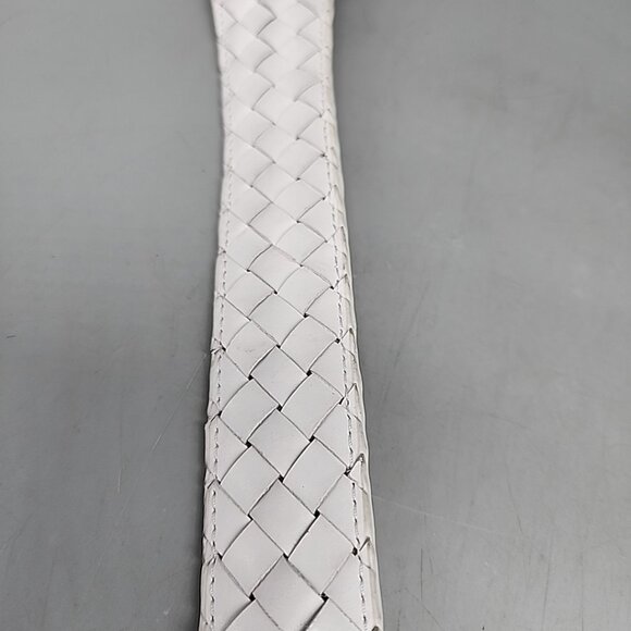 vintage coldwater creek Oversized White Braided Belt S/M 34" Length - Picture 3 of 4